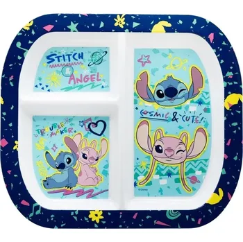 Talíř STOR Dětský obdélníkový talíř Stitch