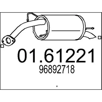 Auto-moto Zadní tlumič výfuku MTS 01.61221