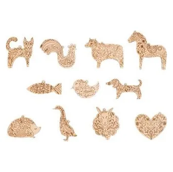 Dřevěná hračka Dřevěné Skandinávské jarní ozdoby 11 ks s možností výměny či vrácení do 30 dnů - XD9