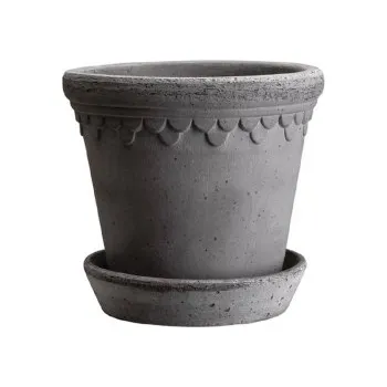 Květináč Květináč Kobenhavner s podmiskou Raw Grey 21 cm