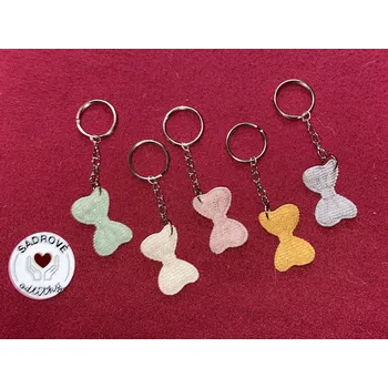 HandMade by VeJa Přívěšek na klíče - látková mašle