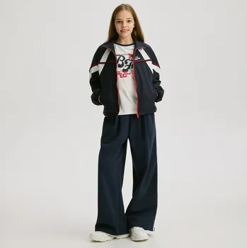 Reserved - Tepláky s postranními pruhy - tmavomodrá - 761EX-59X - 761EX-59X-116