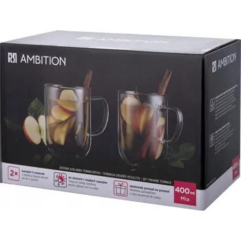 Sklenice Sklenice na kávu Ambition 400 ml 2 ks