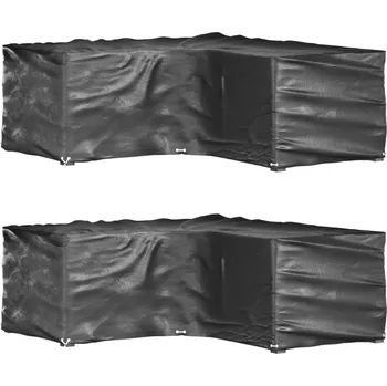 Krycí plachta Plachty na zahradní nábytek tvar L 2 ks 16 oček 215x215x70 cm IM_3155370