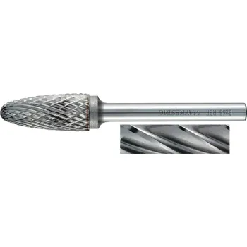 Příslušenství k nářadí Alpen Maykestag Karbidová technická fréza, průměr upínací stopky 6 mm,16x75mm RBF, typ ostří 1A,