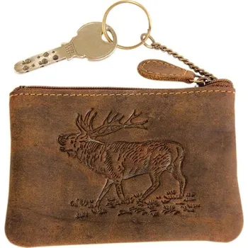 AKAH Kožená klíčenka s reliéfem jelena