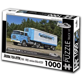 Puzzle Retro-auta puzzle Škoda 706 RTTN s návěsem Orličan N12CH 1000 dílků