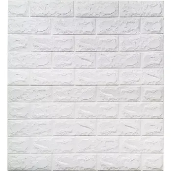 3D samolepící panel Cihla bílá (70 x 77 cm - 0,56 m2)