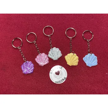 HandMade by VeJa Přívěšek na klíče - látková třpytivá mašle