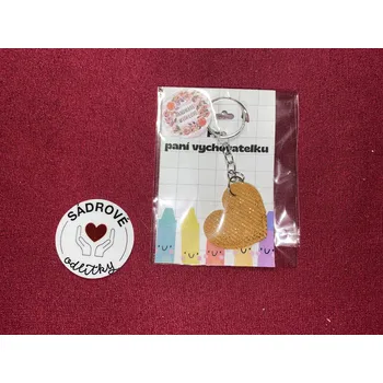 HandMade by VeJa Dárková karta - pro paní vychovatelku (pastelky)