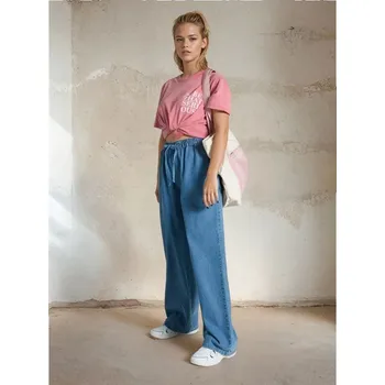 Dámské džíny Sinsay - Džíny wide leg - modrá - 486CX-55J - 486CX-55J-34