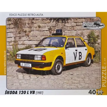 Puzzle Puzzle RETRO-AUTA ŠKODA 120 L VB (1987) – 40 dílků