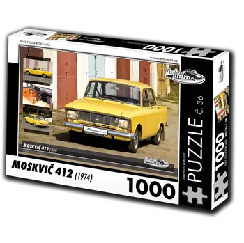 Puzzle Puzzle Retro-auta Moskvič 412 (1974) 1000 dílků
