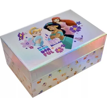 Šperkovnice W&O Dívčí šperkovnice PRINCEZNY stříbrná holografická