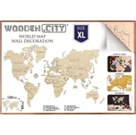 Wooden city Dřevěná mapa světa velikost XL (120x80cm)
