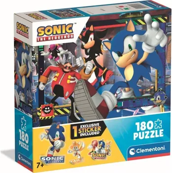 Puzzle CLEMENTONI Puzzle Ježek Sonic v akci 180 dílků
