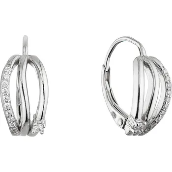 Náušnice Stříbrné náušnice proplétané půlkruhy 11683.1