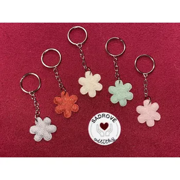 HandMade by VeJa Přívěšek na klíče - látková kytka