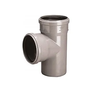 Kanalizační potrubí T-rozdělovač kanalizační redukční 110/50X87 s hrdlem Wavin