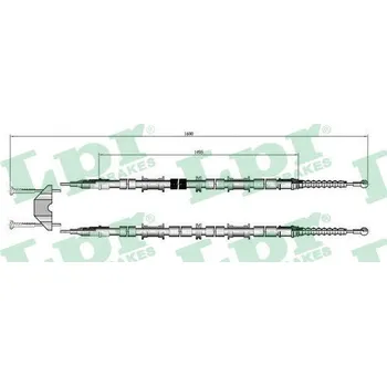 Lanko parkovací brzdy Tažné lanko, parkovací brzda LPR C0597B