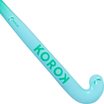 Hokejka KOROK Juniorská hokejka na pozemní hokej mid bow sklolaminátová FH500 34" BÍLÁ|MODRÁ|ČERNÁ