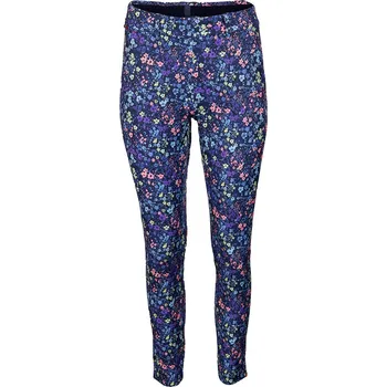 Dámské kalhoty Kjus Women Ice Light 7/8 Treg Print 36, Atlanta Blue/Limoncello, dámské