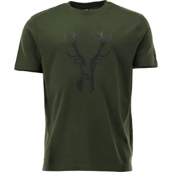 Pánská košile Triko ORBIS 428011-2710 zelené s jelenem vel. 4XL