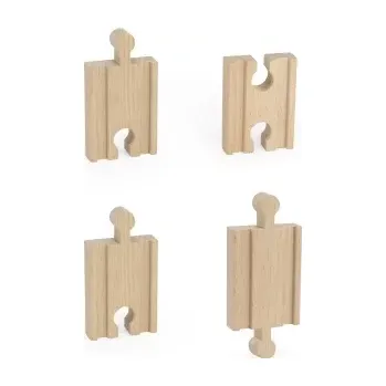 Dřevěná hračka Viga koleje malé rovné 4 kusy VG 44722