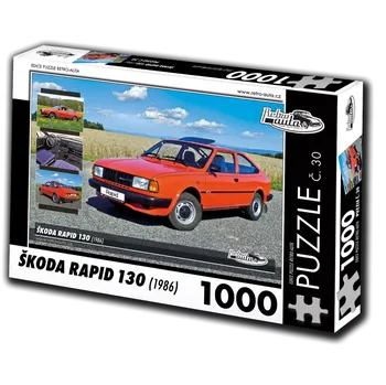 Puzzle retro-auta puzzle škoda rapid 130 1000 dílků