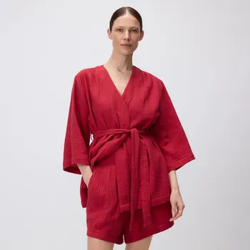 Reserved - Mušelínové kraťasy - ostře červená - 433AE-29X - 433AE-29X-L