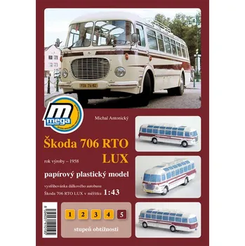 Modelářství 1:43 Škoda 706 RTO LUX (vystřihovánka)
