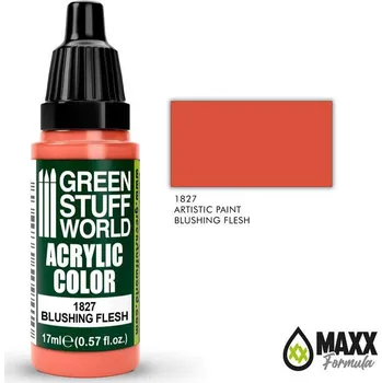 Modelářská barva Green Stuff World Acrylic Artistic Paint - BLUSHING FLESH 17ml (Green Stuff World)