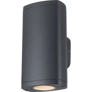 Nástěnné svítidlo Kanlux ZEVI-G2 šedé Fasádní nástěnné svítidlo pro dvě žárovky GU10 38883