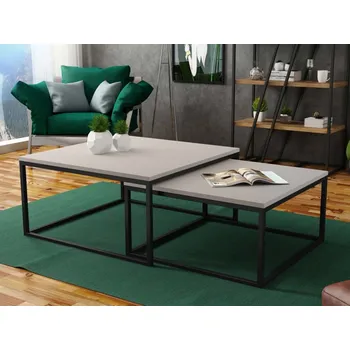 Sada 2 konferenčních stolků Mirlik, Barva: černá / kašmír MIRJAN 5903211413148