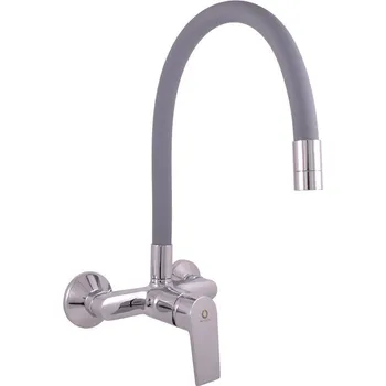 Vodovodní baterie COLORADO - Dřezová baterie s flexibilním ramínkem, Chrom/Šedá CO102.5/10, RAV Slezák Barva: chrom/šedá, Rozměr: 150 mm