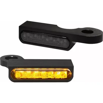 Osvětlení pro motocykl Led blinkry na řidítka motocyklu HEINZ BIKES TURN SIGNALS pro HARLEY DAVIDSON XL rok 2014-2020 barva černá
