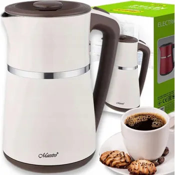 Rychlovarná konvice BÉŽOVÁ RYCHLOVARNÁ KONVICE BEZDRÁTOVÁ 2200W 1,7L DVOJITÉ STĚNY