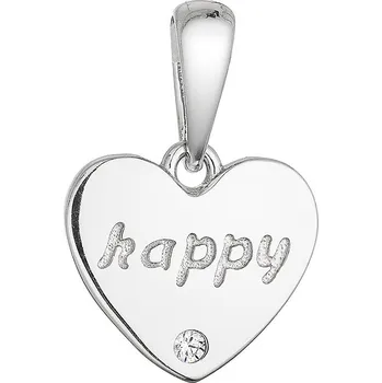 Přívěsek Evolution Group Stříbrný přívěsek srdíčko "happy" 14061.1