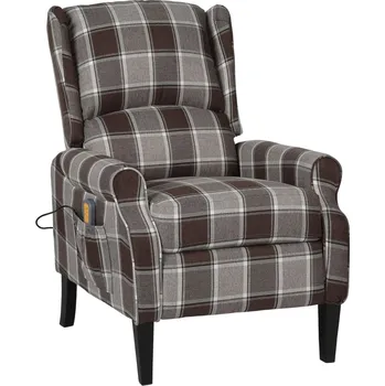 Masážní křeslo Masážní polohovací křeslo textil 329318 hnědé