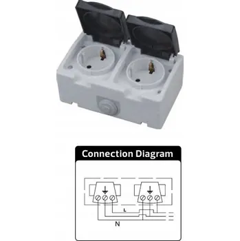 Elektrická zásuvka Bílá nástěnná Elektrická Zásuvka Horoz