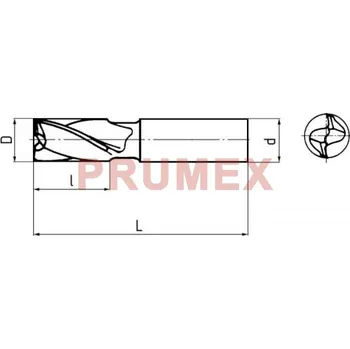 Příslušenství k frézce Fréza pro drážky per krátká, souměrná, F240308, 11,7x16 mm