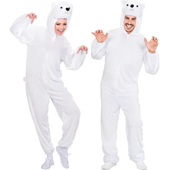 Karnevalový kostým Polární medvěd (s kapucí a maskou) - M/L (175cm)