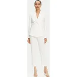 Patrizia Pepe Kalhoty z materiálu 2P1683 A411 Bílá Regular Fit 42