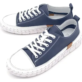 Dámské tenisky Dámské kožené tenisky 378-25 Urban Ladies modrá Barva: Modrá, Velikost: 40