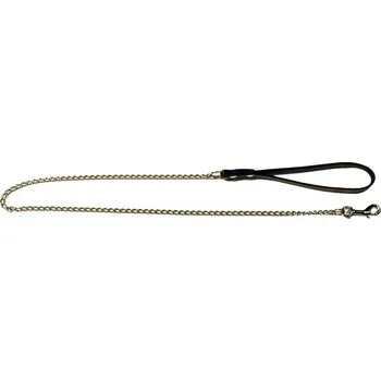 Vodítko pro psa Zubíček Řetízkové vodítko s koženou ručkou