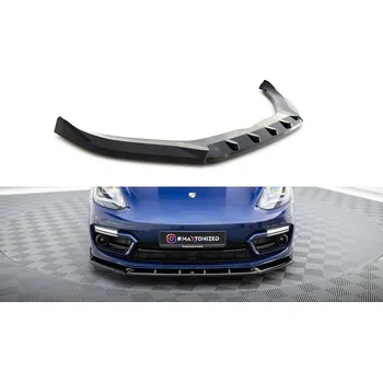 Karosérie Spojler pod nárazník lipa V.2 Porsche Panamera E-Hybrid 971 Facelift černý lesklý plast