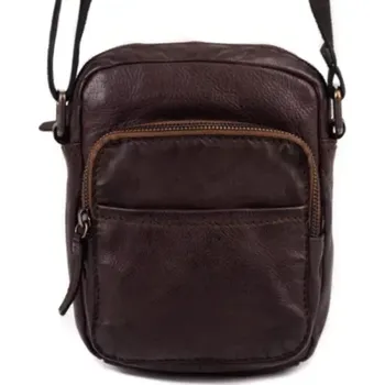 SEGALI Pánská kožená taška přes rameno 229413 hnědá