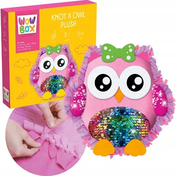 kreativní sada Wow Box Sova Kreativní sada Polštář s flitry DIY (Udělej si sám)