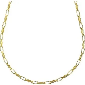 Řetízek Stříbrný pozlacený řetízek zdobená oka délka řetízku 45cm