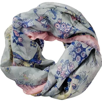 Šátek Hedvábný šátek loop-scarf Moomin Picnic grey, Lasessor Finsko Světle šedá